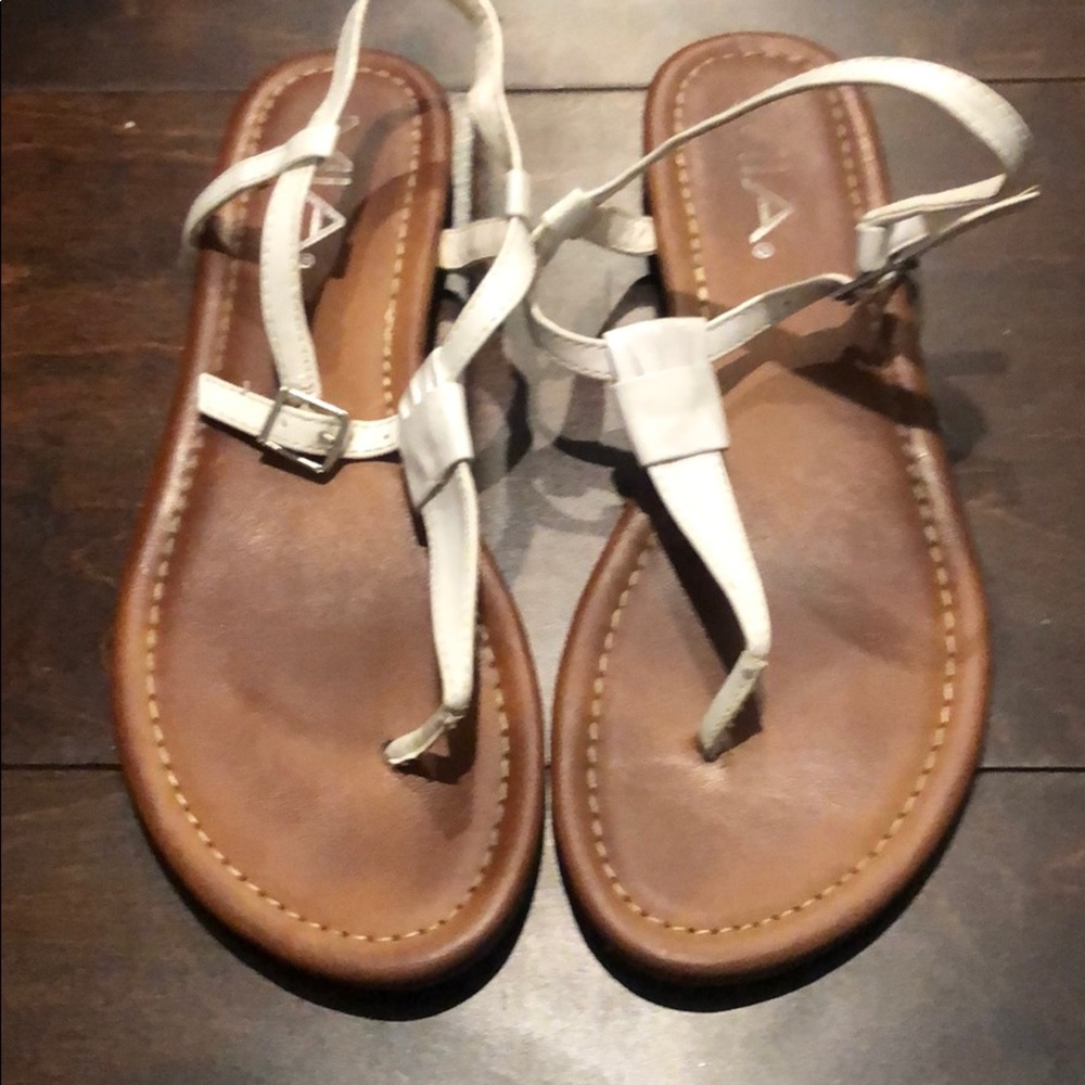 White sandals